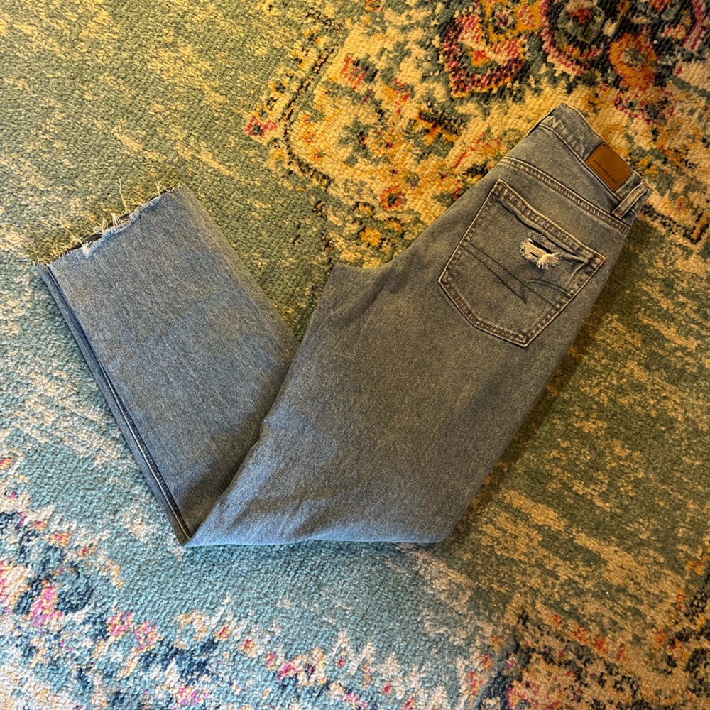 NWT! American Eagle AE Strigid Ripped Highest Waist Baggy Straight Jean - Picture 8 of 13
